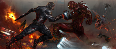 

Akhuratha Poster Movie Captain America: Civil War Captain America Iron Man HD Wallpaper Background Fine Art Print(12 inch X 18 inch, Rolled)