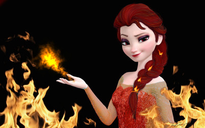 

Movie Frozen Elsa Fire HD Wallpaper Background Paper Print(12 inch X 18 inch, Rolled)