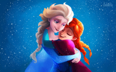 

Movie Frozen Anna Elsa HD Wallpaper Background Paper Print(12 inch X 18 inch, Rolled)