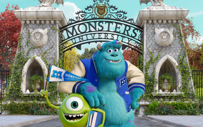 

Movie Monsters University Mike Wazowski James P. Sullivan HD Wallpaper Background Paper Print(12 inch X 18 inch, Rolled)