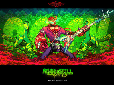

Music Rock'n'roll Freaks Rock'n'roll Wall Poster Fine Art Print(12 inch X 18 inch, Rolled)