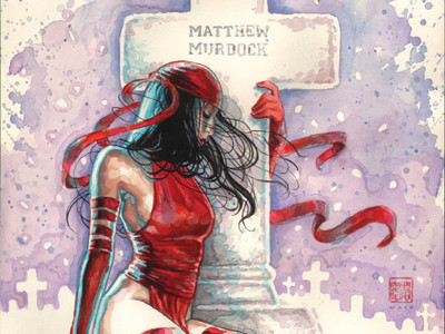 

Daredevil Elektra Matt Murdock Frameless Fine Quality Poster Paper Print(12 inch X 18 inch, Rolled)