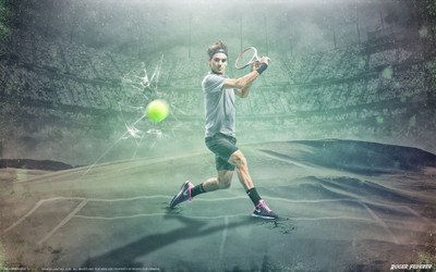 

Sports Roger Federer Tennis HD Wall Poster Paper Print(12 inch X 18 inch, Rolled)