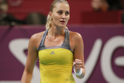 

Sports Kristina Mladenovic Tennis Wall Poster Paper Print(12 inch X 18 inch, Rolled)