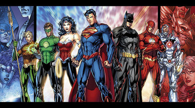 

Comics Justice League Of America Aquaman Green Lantern Wonder Woman Superman Batman Flash Fine Art Paper Print Poster Paper Print(12 inch X 18 inch, Rolled)