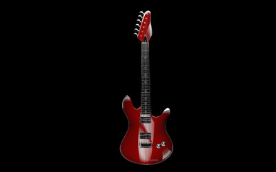

Music Guitar Red Wall Poster Fine Art Print(12 inch X 18 inch, Rolled)