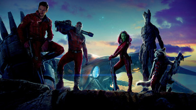 

Movie Guardians Of The Galaxy Dave Bautista Zoe Saldana Chris Pratt Peter Quill Groot Drax The Destroyer Star Lord Gamora Rocket Raccoon HD Wallpaper Background Paper Print(12 inch X 18 inch, Rolled)