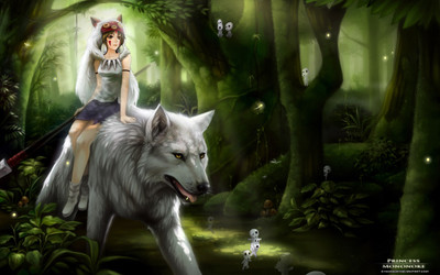 

Movie Princess Mononoke Princess Mononoke Forest Wolf Green Magic Anime HD Wallpaper Background Paper Print(12 inch X 18 inch, Rolled)