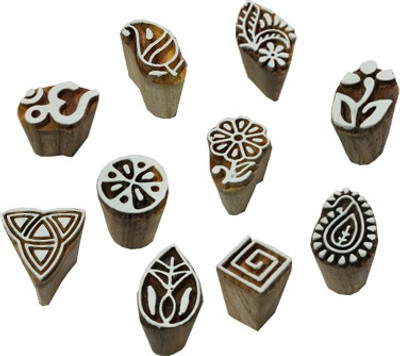 skart wooden printing blocks Small77 Printing Blocks(Pack of 10)