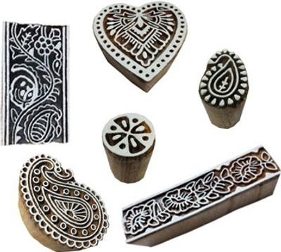 skart wooden printing blocks78 Printing Blocks(Pack of 6)