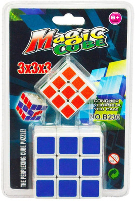 

Kraft Zine Magic 2 in 1 Magic Cube 3x3x3 Sticker-less Rubik's Cube Puzzle (1 Big+1 Small) (2 Pieces)(2 Pieces)