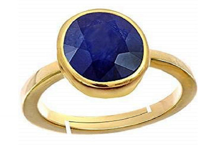 Jaipur Gemstone Natural Neelam Ring Stone Sapphire Gold Plated Ring