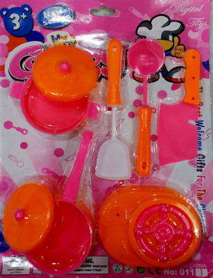 

Time2Play Kids Multi Coloured Kitchen set for Girls - Good Gift for Kids - Children Enjoy Playing for long hour 1238723