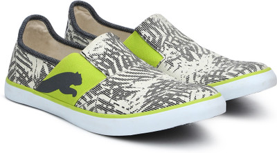 

Puma Lazy Slip On Graphic DP Sneakers For Men(Multicolor, Puma black-limepunch-puma whit