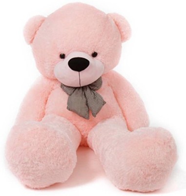 LOVE2SHOP Teddy Bear 5 feet Long very beautiful Gift with free heart  - 150 cm(Pink)