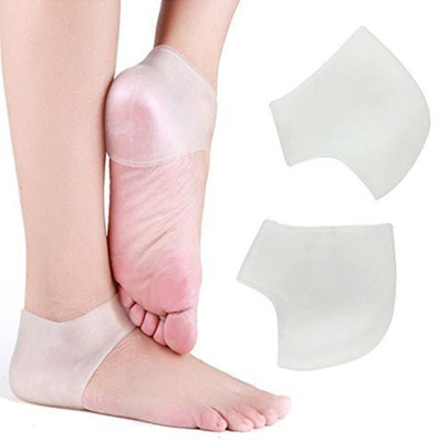 AVB Standard Silicone Gel Heel Socks Heel Support(White