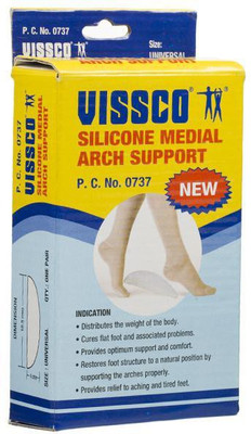 VISSCO Silicone Medial Arch Support Foot Support(White)