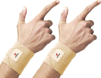 Omtex Adjustable Wrist Support Hand Grip/Fitness Grip(Beige)