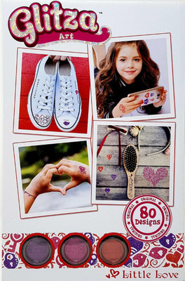 

GLITZA 80 Designs Art Sparklz & Glitter Tattoos (LITTLE LOVE)(Heart, Love, Keylove, Butterfly, etc)