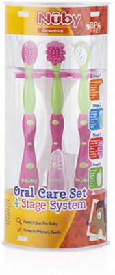 

Nuby Care Set - Four Stage System Soft Toothbrush(Pack of 4)