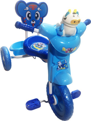 

Blubud Kids Tricycle with Storage Basket and Music (Blue Hog Face) HK305AB1 Tricycle(Blue)