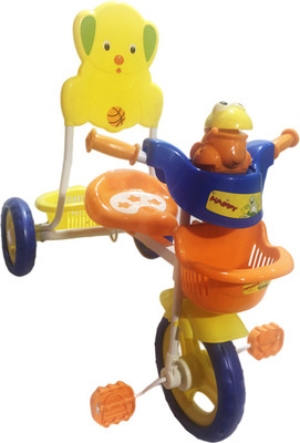 

Blubud Kids Tricycle with Storage Basket and Music (Multicolor Frog Face) HK305AM1 Tricycle(Multicolor), Orange;yellow;blue
