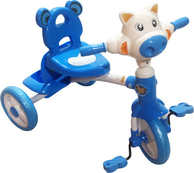 

Blubud Kids Tricycle with Storage Basket and Music (Blue Cow Face) C616B1 Tricycle(Blue)