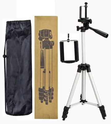 

BUY SURETY New Arrival Mini Portable Tripod For Mobile/Camera/DSLR Mobile Holder, Camera Holder With 4 Flexible Leg Tripod(Silver & Black, Supports Up to 1500 g)