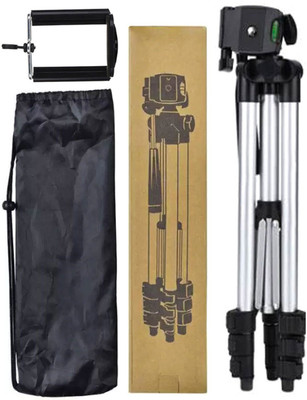 

BUY SURETY Best Buy Mini Portable Tripod For Mobile/Camera/DSLR Mobile Holder, Camera Holder With 4 Flexible Leg Tripod(Silver & Black, Supports Up to 1500 g)