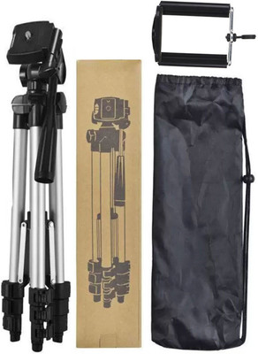 

BUY SURETY Best Buy New 3110 Tripod For Camera, Mobile, ,, Mobile Holder, Camera Holder, Mobile Stand With Quick Release Plate Mobile Holder Tripod(Silver & Black, Supports Up to 1500 g)