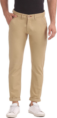 FLYING MACHINE Regular Fit Men Beige Trousers