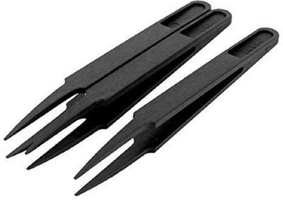 

Buyyart Carbon Fabric Anti Static Tweezer Tip Head ESD Safe Tool 3 Pcs