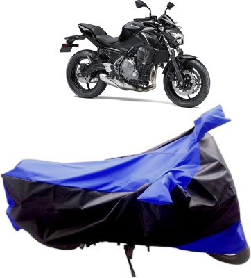 InayaAutoMotive Two Wheeler Cover for Kawasaki(Z800, Black, Blue)