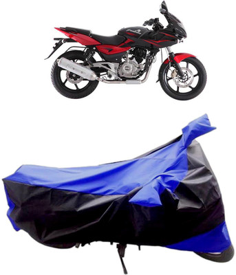 InayaAutoMotive Two Wheeler Cover for Bajaj(Pulsar 220 DTS-i, Black, Blue)