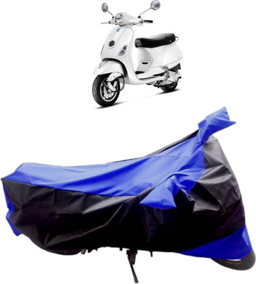 InayaAutoMotive Two Wheeler Cover for Piaggio(Vespa LX, Black, Blue)