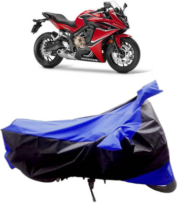 InayaAutoMotive Two Wheeler Cover for Honda(CBR 650F, Black, Blue)