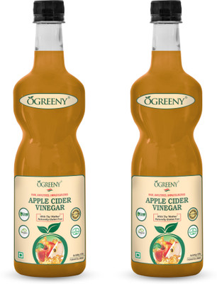 

OGREENY Apple Cider Vinegar With Mother Natural, Raw, Unfiltered & Undiluted Vinegar(1500 ml, Pack of 2)