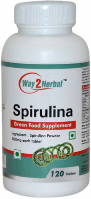 

Way2Herbal Spirulina 120 Tablets (Pack of 4)(500 mg)