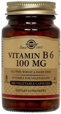 

Solgar Vitamin B6 -- 100 mg - 100 Vegetable Capsules(100 No)