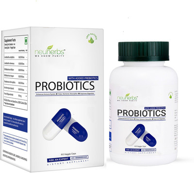 

Neuherbs Probiotics Supplement for Good Digestion, Boost Immunity - 60 Capsules(60 No)