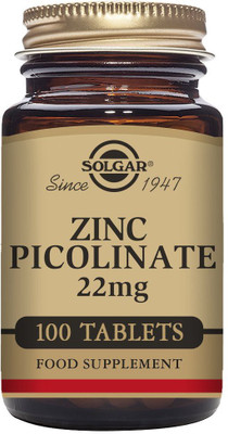 

Solgar Zinc Picolinate -- 22 mg - 100 Tablets(100 No)