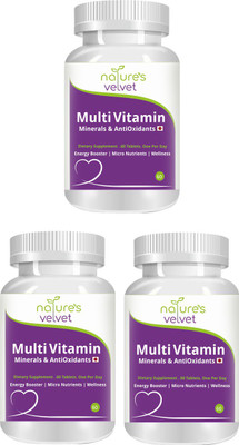 

Natures Velvet Lifecare Multivitamins, Minerals and Antioxidants For Overall Health 60 Tablets - Pack of 3(180 No)