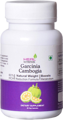 

Heal Nutrition Garcinia Cambogia 500mg, 60% HCA, Natural Weight Loss Supplement, 60 veg Capsules.(500 mg)