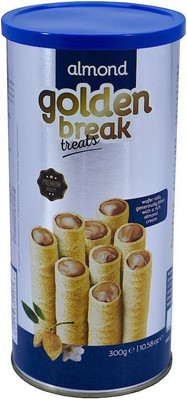 

golden break Almond Flavored Wafer Rolls Wafer Rolls(300 g)