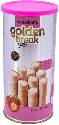 

golden break Strawberry Flavored Wafer Rolls Wafer Rolls(300 g)