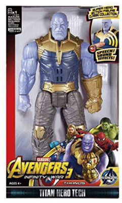 Gripix Avengers Series 3 Collection Super Hero Thanos Figure Toy(Multicolor)