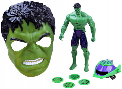 

TOYGALAXY HULK AVENGERS ACTION FIGURE WITH MASK AND WEAPON LED LIGHT FOR KIDS(Green)
