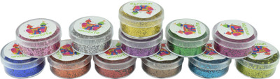 

Unobite Glitter Sparkle Powder for Crafts,Arts and School Projects set of 12 Colors(3g per Color)