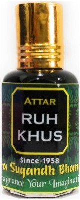 INDRA SUGANDH Pure Ruh Khus~Musanagar Khus Attar 12ml. FREE NEW ITEM SAMPLES INSIDE Herbal Attar(Mitti)