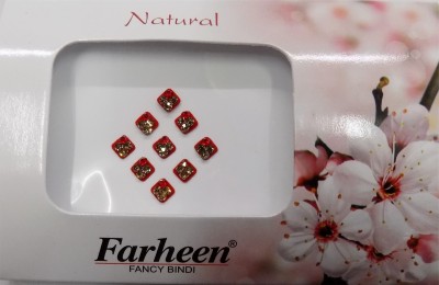 

Farheen FRN NATURAL BINDI 18 FORHEAD Red Bindis(INDIAN FANCY BINDI)